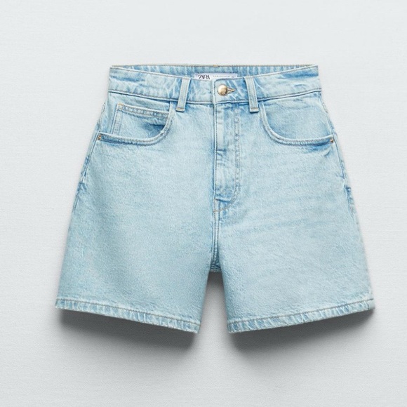 Zara Pants - Zara Blue Light Denim high waist shorts